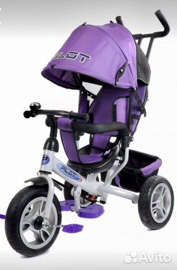 Велосипед коляска с родительской ручкой