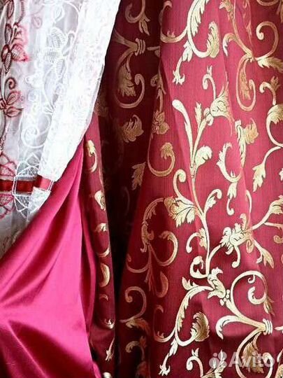 Шторы+ тюль (в подарок)