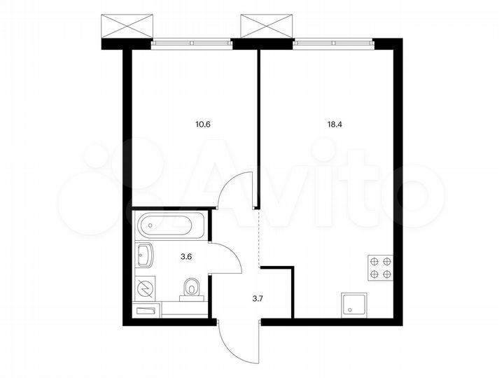 1-к. квартира, 36,3 м², 25/33 эт.
