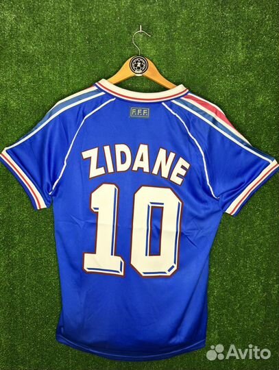 Ретро футболка zidane 10 сборная франция 1998