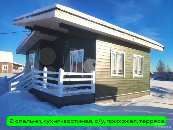 Дом 58,4 м² на участке 8,4 сот.