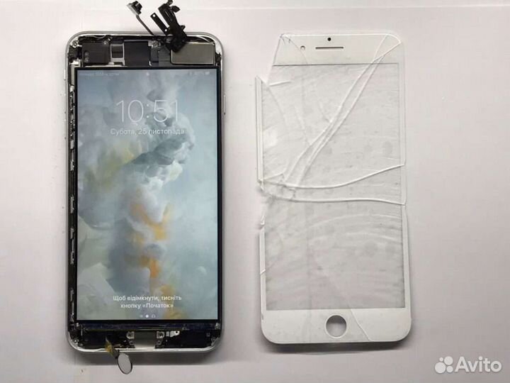 Переклейка стекла iPhone/Samsung/Honor/Xiaomi