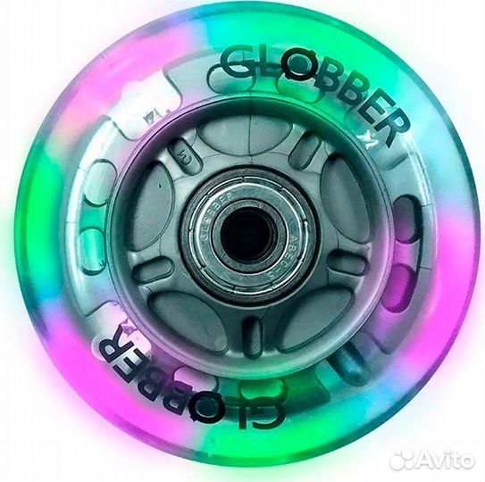Комплект колёс Globber Flow 125 mm светящиеся Nov4