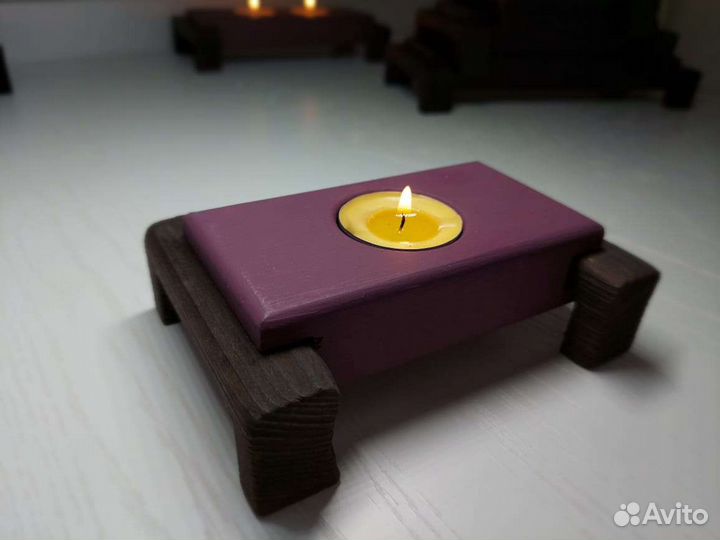 Деревянные подсвечники ручной работы