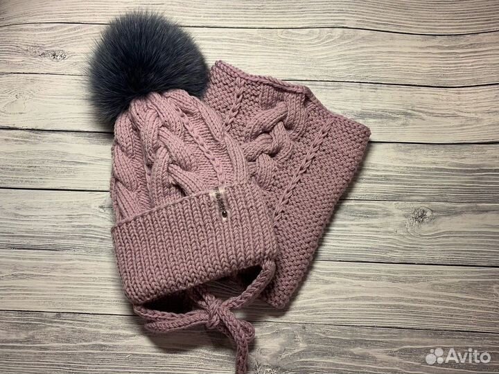 Шапка детская+снуд+шарф+варежки в комплекте