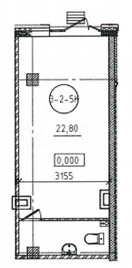 Свободного назначения, 22.8 м²