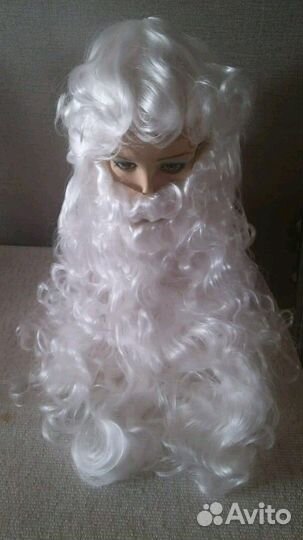 Костюм Деда Мороза (борода и парик)