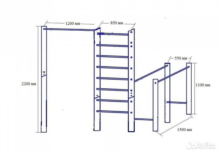 Турник брусья шведская стенка уличные тренажеры