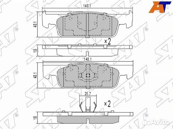 Колодки тормозные Передние renault clio