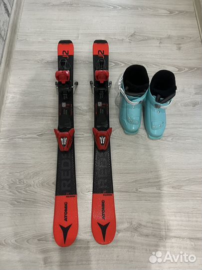 Горные лыжи детские 90 и ботинки