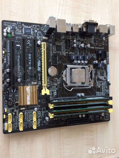 Системная плата Gigabyte+процессор i7-4770 + 8gb