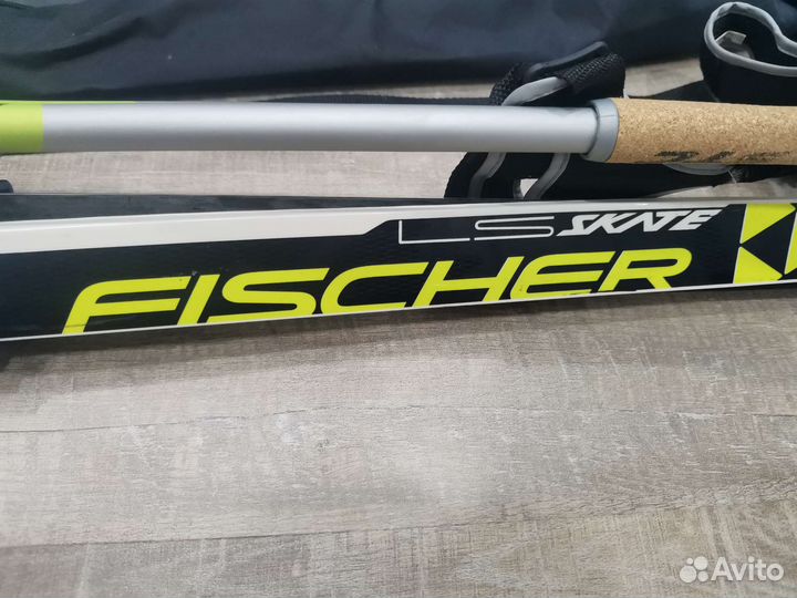 Лыжи беговые fisher коньковые полный комплект