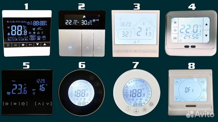 Терморегулятор wifi черный-зеркальный 3а или 16а