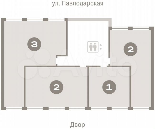 2-к. квартира, 63,2 м², 5/8 эт.