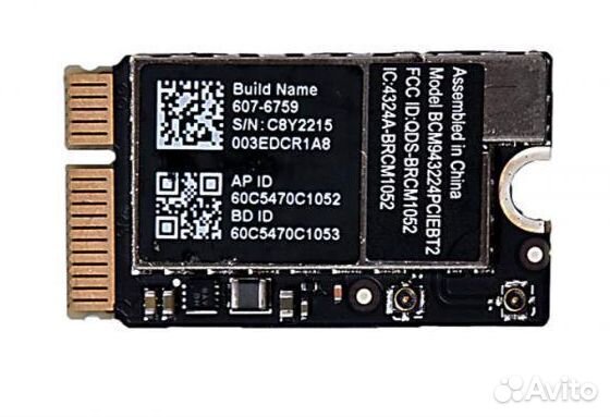 Плата WiFi-AirPort Bluetooth BCM943224pciebt2 для