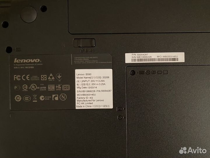 Ноутбук lenovo b590