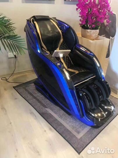 Массажное кресло 3D Zero Gravity синий