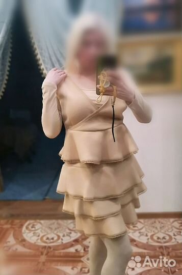 Женский костюм двойка с юбкой и топом тёплый 44,46