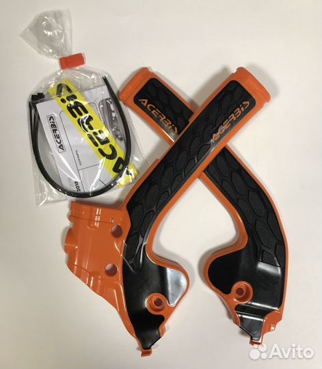 Защита рамы от мотобот оранжевая с черным acerbis