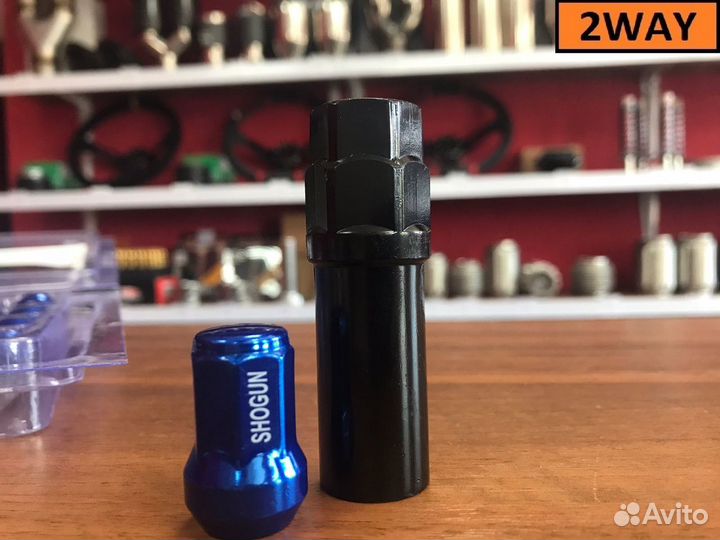 Гайки - секретки Синие Shogun М12*1.25