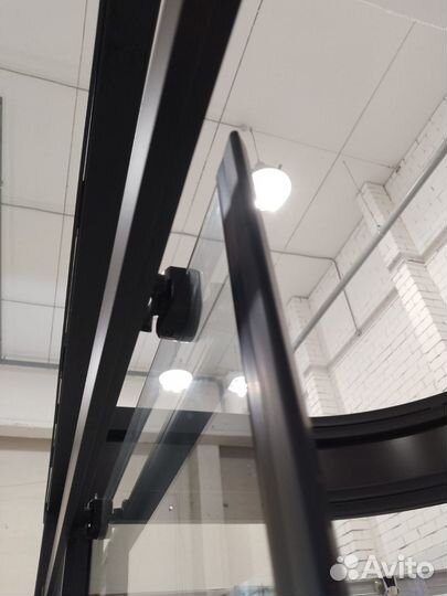 Душевой угол 90х90х195 RV-13 Черный Veconi 6 мм