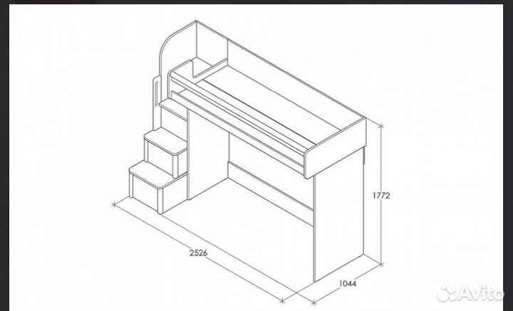 Детская кровать чердак