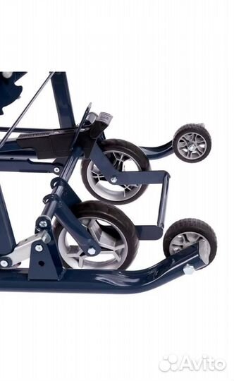 Санки-коляска Nika, принт Скандинавский бирюзовый