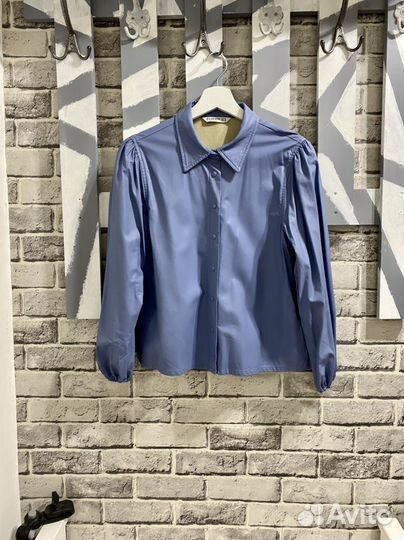 Кожаная рубашка Stradivarius