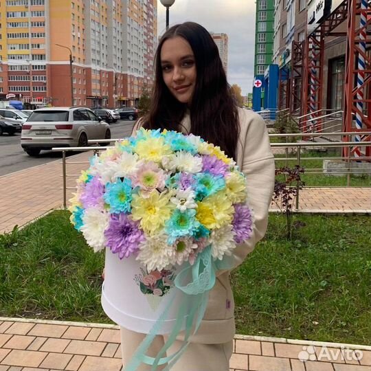 Хризантема коробки/корзины/букеты с доставкой