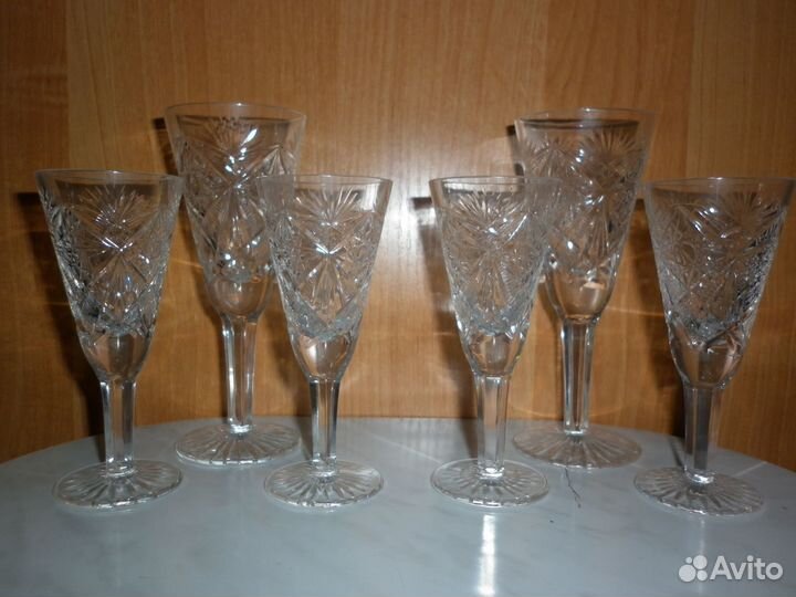 Фужеры хрустальные СССР винтаж