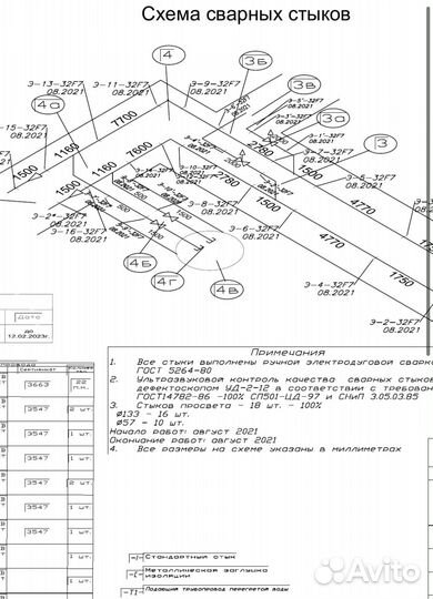 Исполнительные схемы стыков, содк
