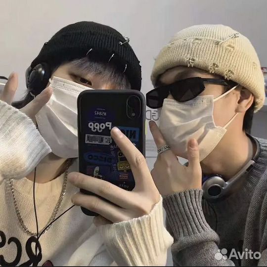 Шапка зимняя вязанная, женская, мужская