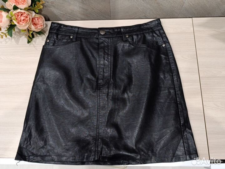 Кожаная юбка размер 42