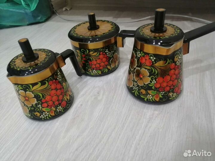 Набор чайно-кофейный хохлома новый