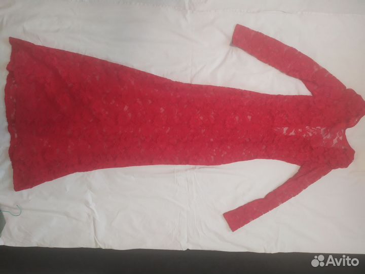 Красное платье в пол 40 42