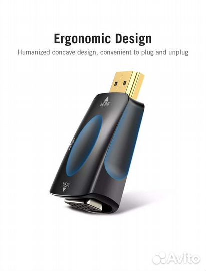 Переходник Vention Hdmi to VGA 3.5+кабель (новые)