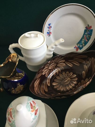 Посуда СССР фарфор, керамика чайник, чашки