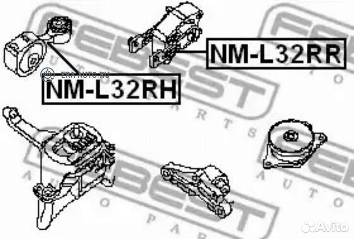 Febest NM-L32RH Подушка двигателя правая