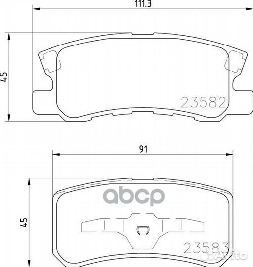 Колодки тормозные дисковые задн. 200 Convertibl