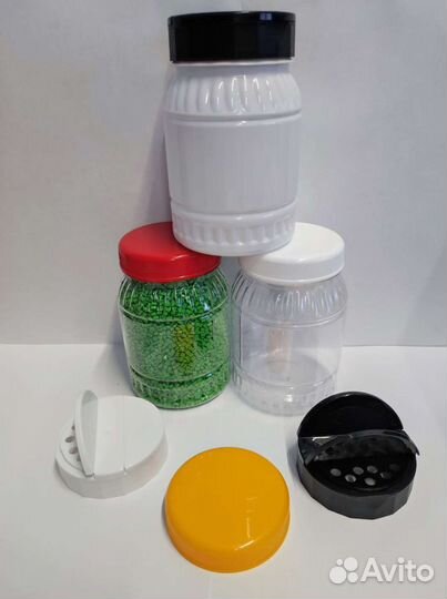 Пэт банка, тара, флакон, банка с крышкой 350мл