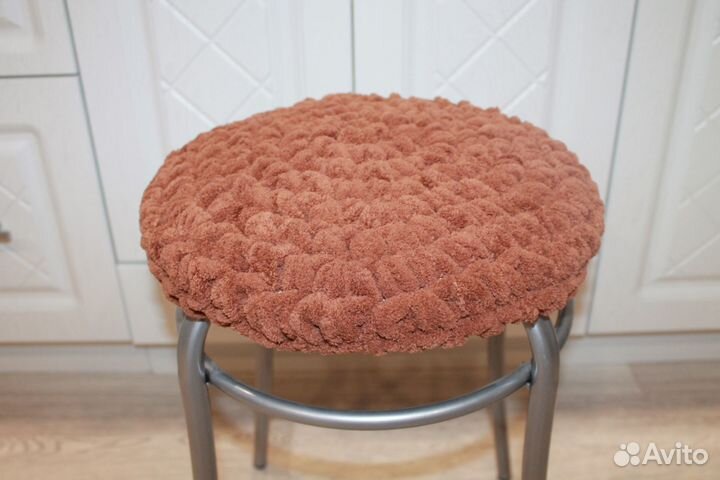 Чехол на табурет вязаный квадратный/круглый