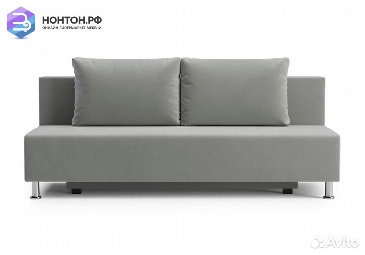 Диван еврокнижка Канна велюр серый