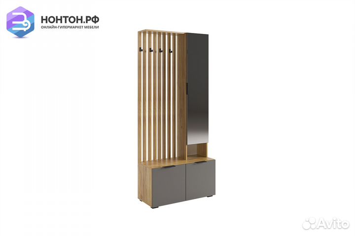 Прихожая Бери дуб крафт золотой / графит