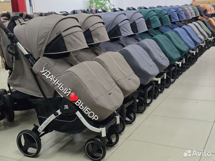 Коляска Baballo 2024 на черной и белой раме