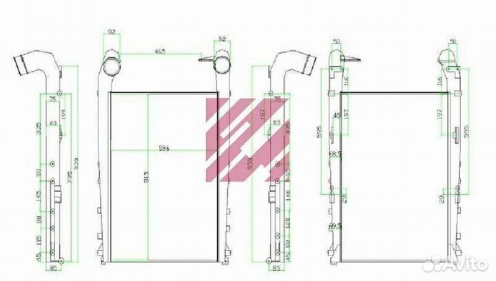 Интеркулер Renault 815x596x65