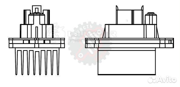 Резистор электровентилятора отопителя для автомоби