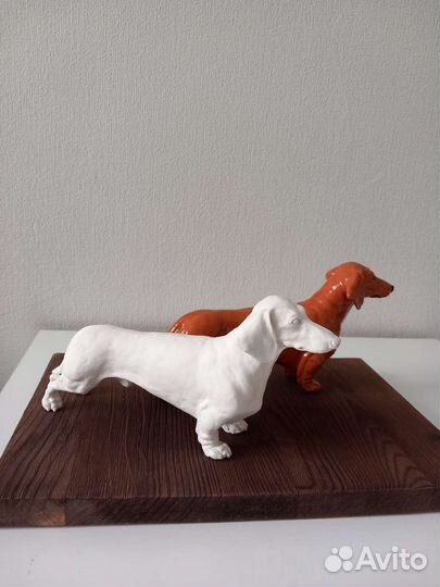 Статуэтка такса керамика ручной работы
