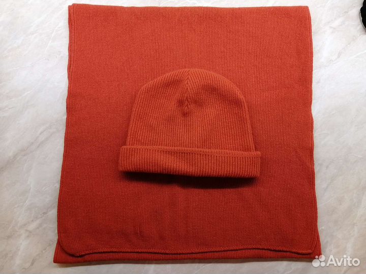 Комплект шарф и шапка бини