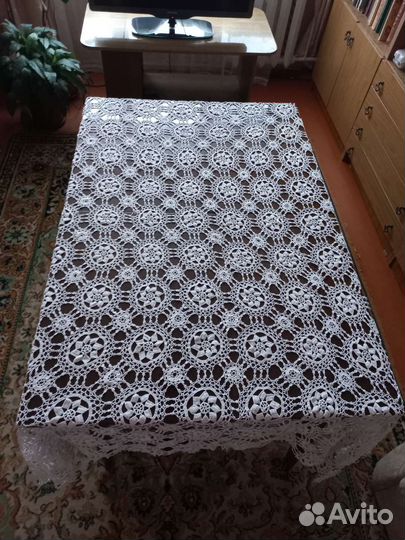 Скатерть вязаная ручной работы СССР