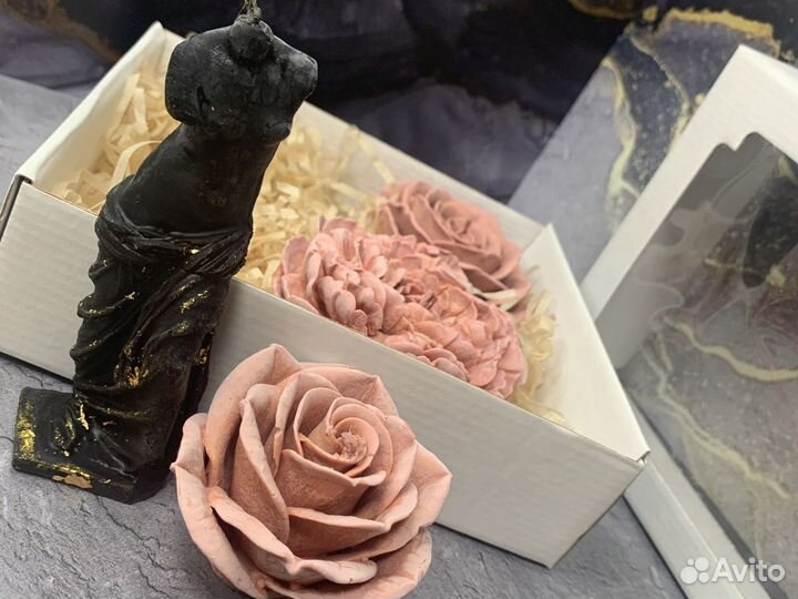 Подарочный набор, свечи восковые - 4 предмета